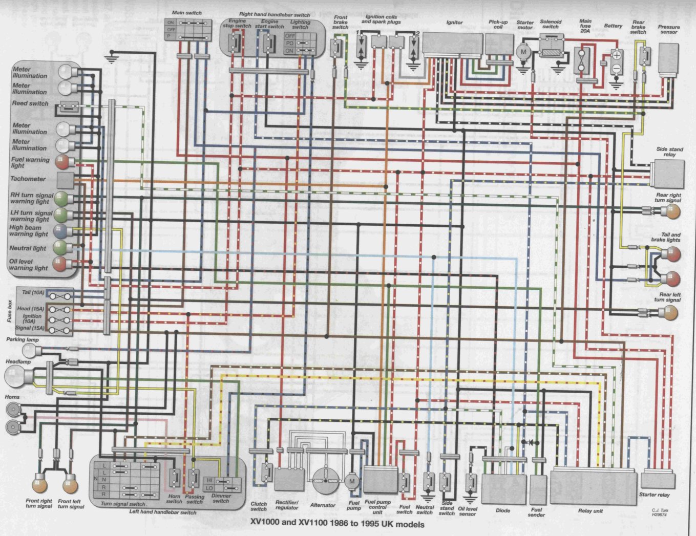 2001 honda shadow 1100 wiring diagram